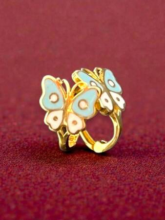 Kelebek Model Altın Çocuk Küpe - 