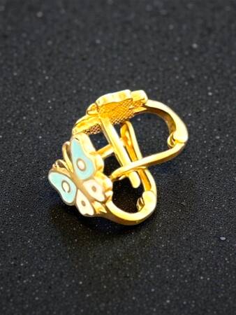 Kelebek Model Altın Çocuk Küpe - 3