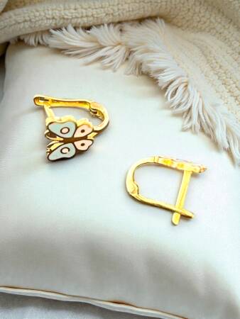 Kelebek Model Altın Çocuk Küpe - 6