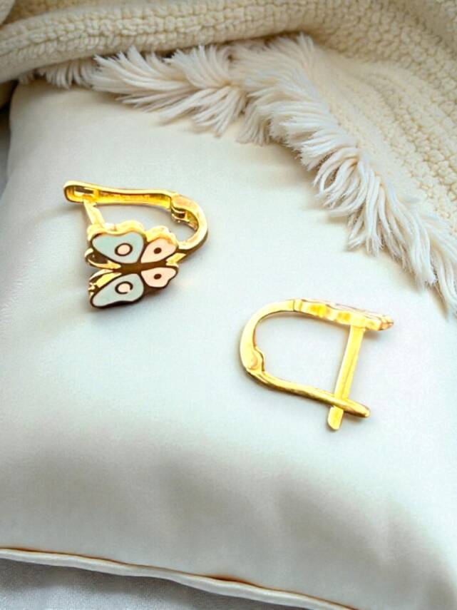 Kelebek Model Altın Çocuk Küpe - 6