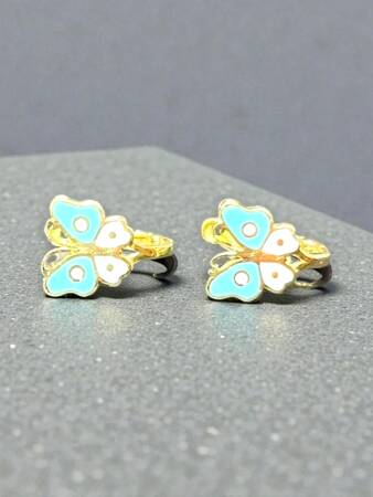 Kelebek Model Altın Çocuk Küpe - 2