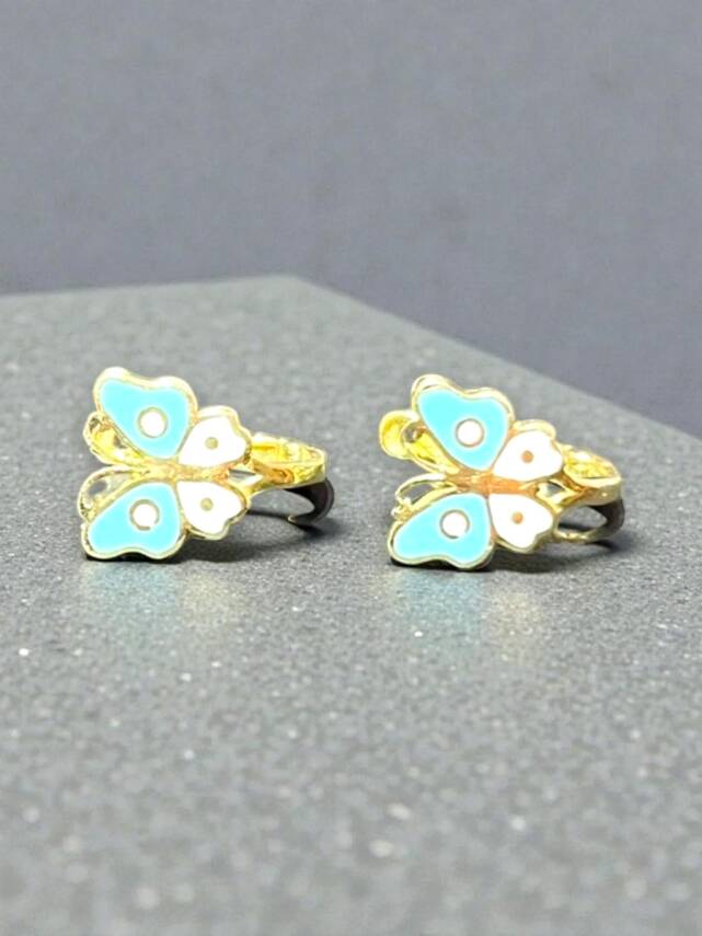 Kelebek Model Altın Çocuk Küpe - 2