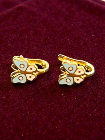 Kelebek Model Altın Çocuk Küpe - 9