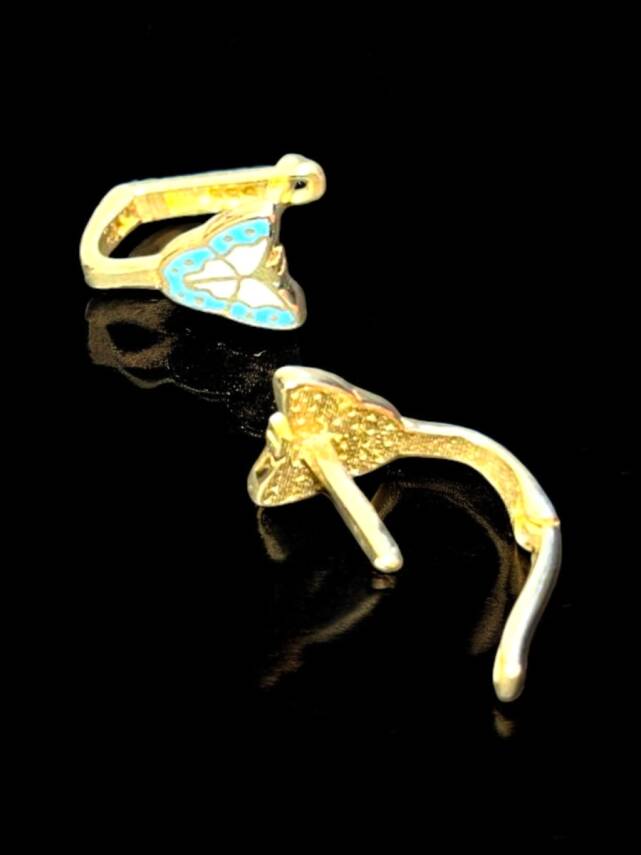 Kelebek Model Altın Çocuk Küpe - 8