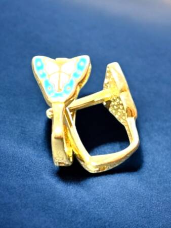 Kelebek Model Altın Çocuk Küpe - 