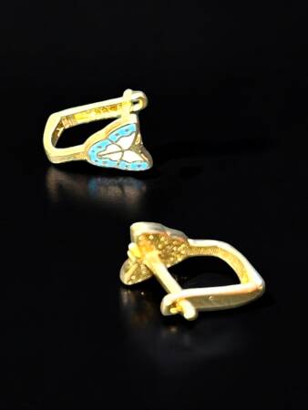 Kelebek Model Altın Çocuk Küpe - 2