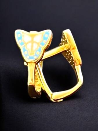 Kelebek Model Altın Çocuk Küpe - 5