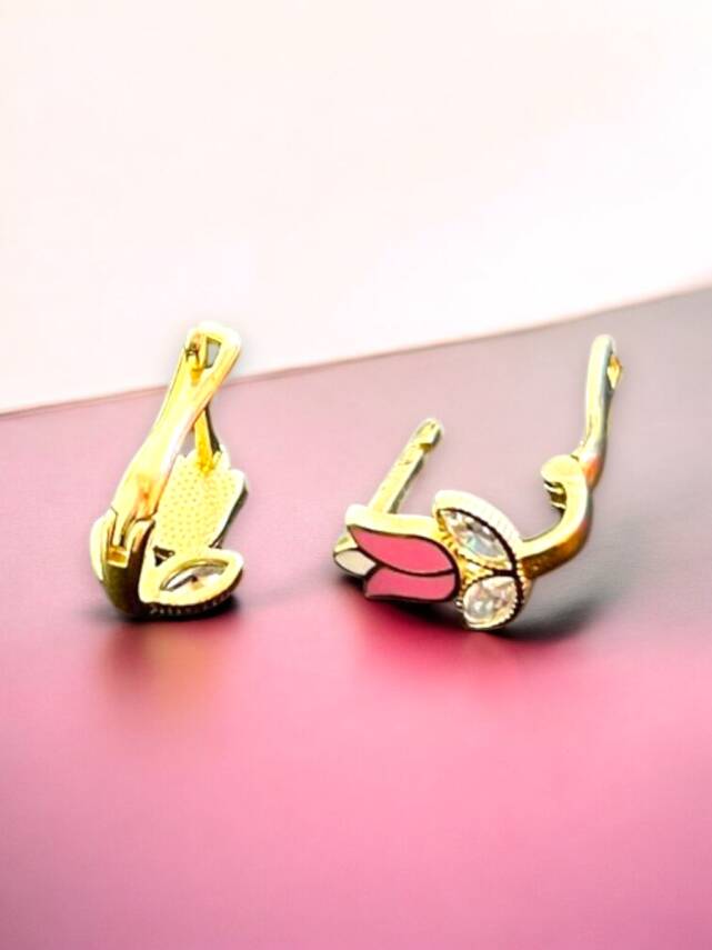 Lale Model Altın Çocuk Küpe - 5