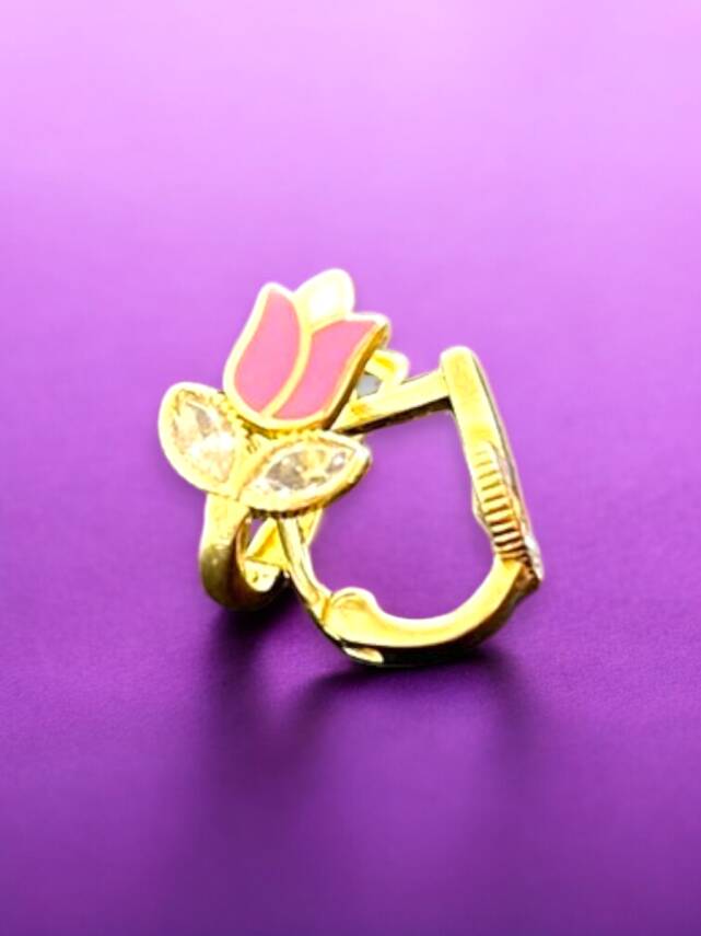 Lale Model Altın Çocuk Küpe - 2