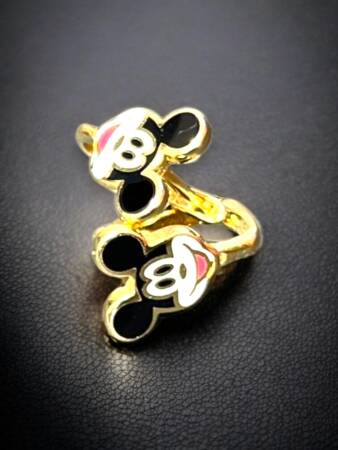 Mickey Mouse Altın Çocuk Küpe - 5