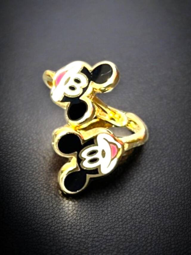 Mickey Mouse Altın Çocuk Küpe - 5