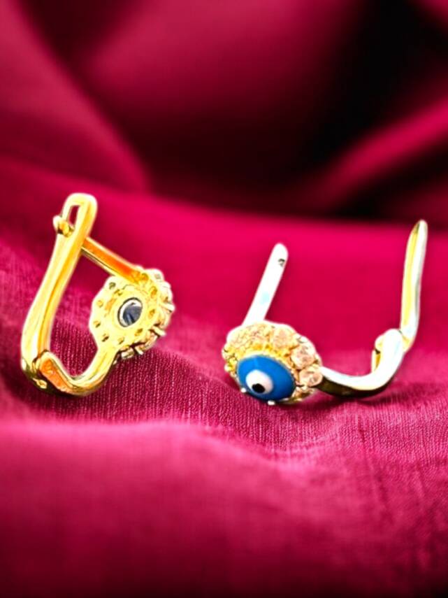 Nazar Boncuklu Altın Çocuk Küpe - 2