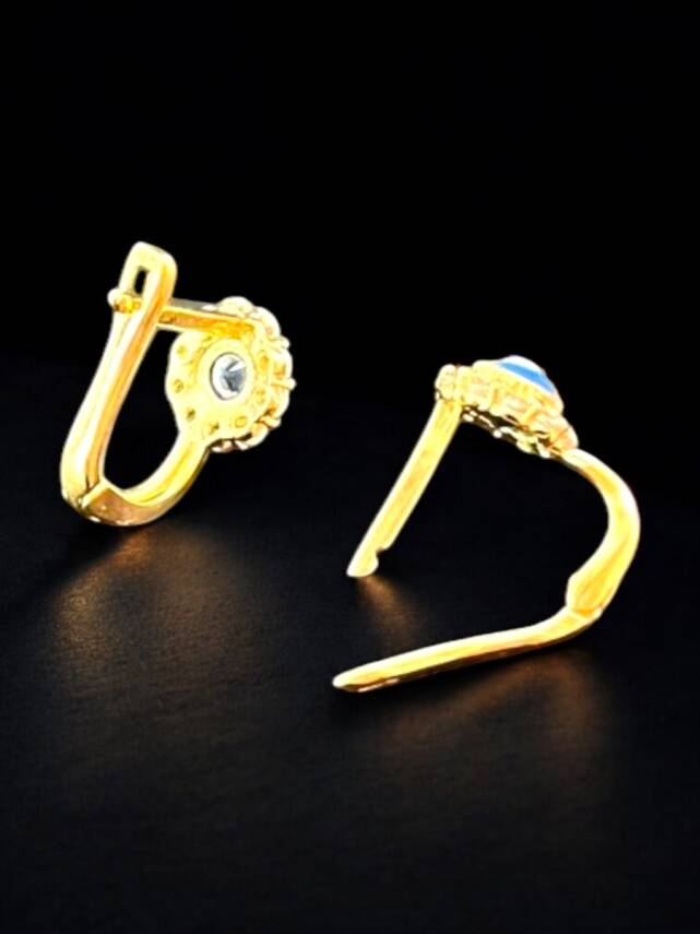 Nazar Boncuklu Altın Çocuk Küpe - 6