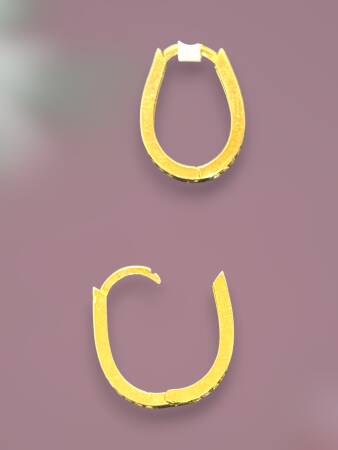 Taşlı Altın Küpe - 2