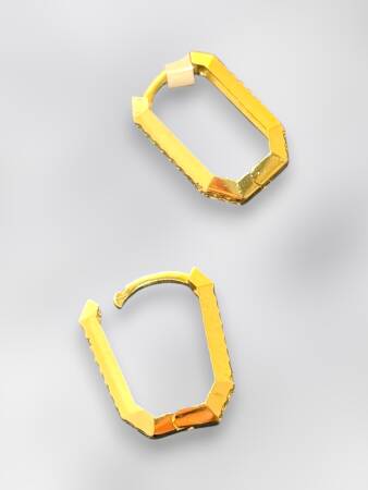 Taşlı Altın Küpe - 2