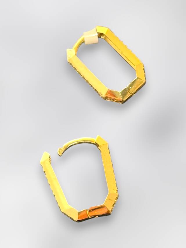 Taşlı Altın Küpe - 2