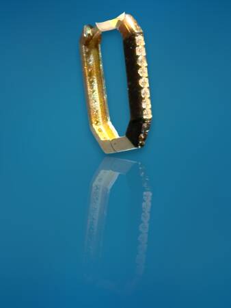 Taşlı Altın Küpe - 3