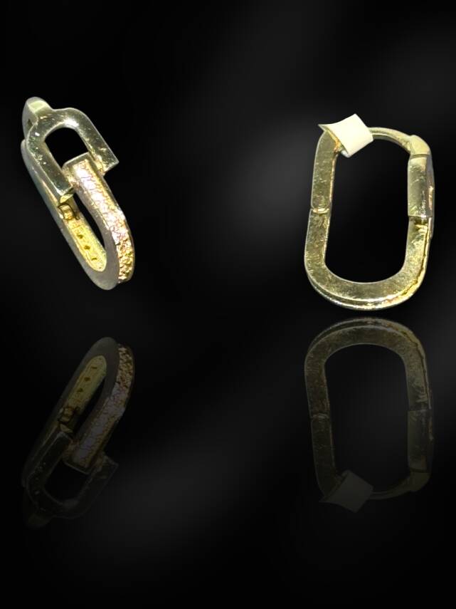 Taşlı Altın Küpe - 1