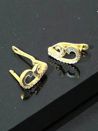 Taşlı Altın Küpe - 3