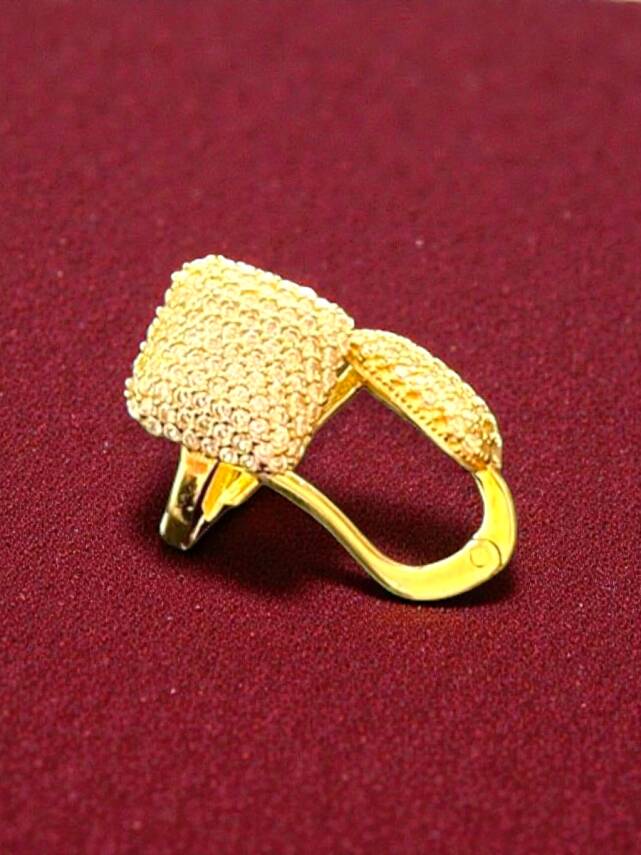 Taşlı Altın Küpe - 1