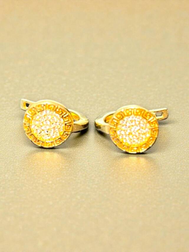 Taşlı Altın Küpe - 7