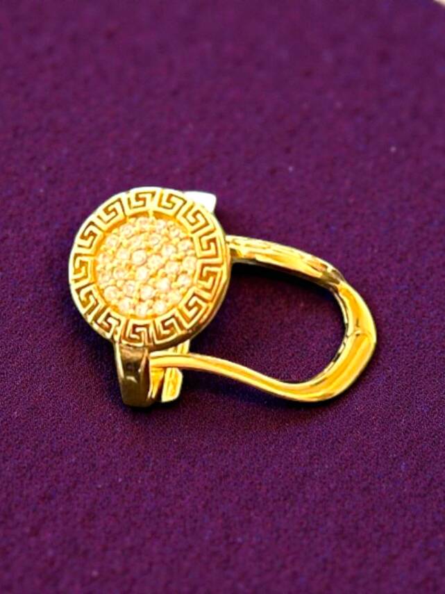 Taşlı Altın Küpe - 1