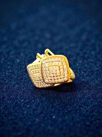 Taşlı Altın Küpe - 5