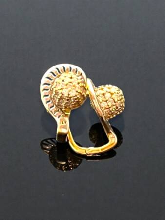 Taşlı Altın Küpe - 5