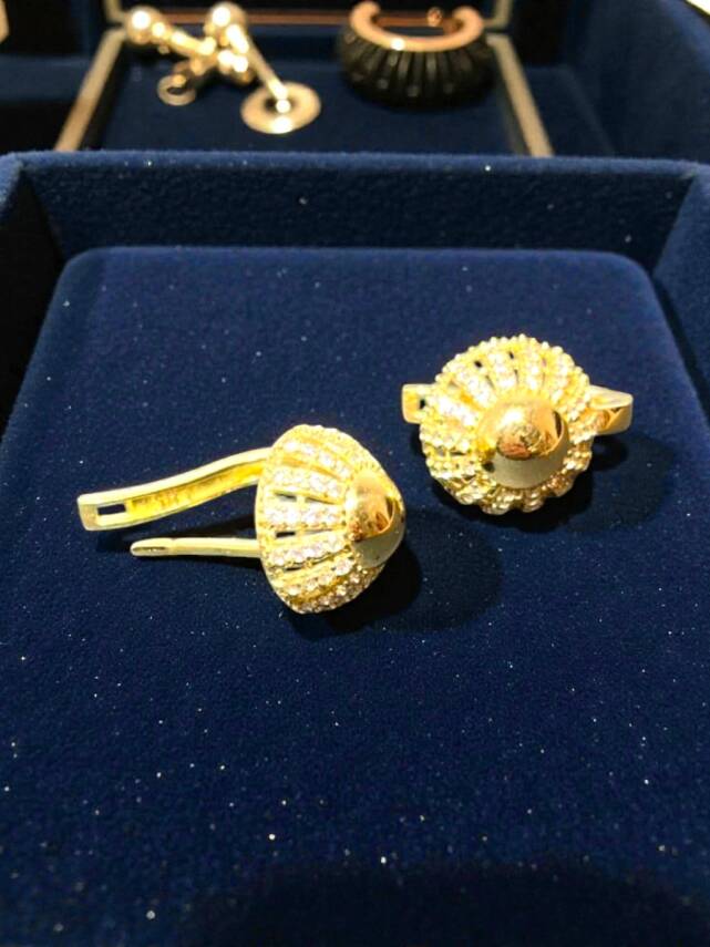 Taşlı Altın Küpe - 3