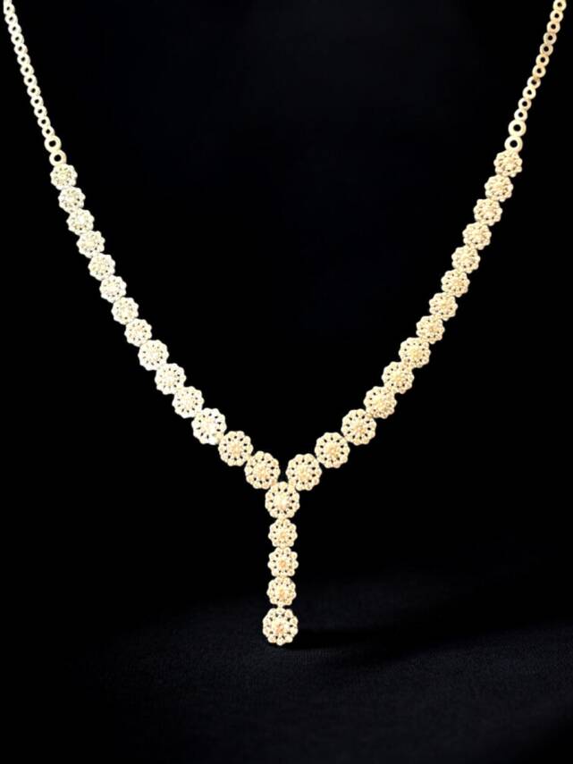 Taşlı Altın Takı Seti - 5