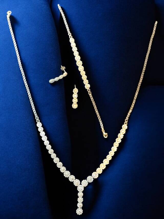 Taşlı Altın Takı Seti - 3