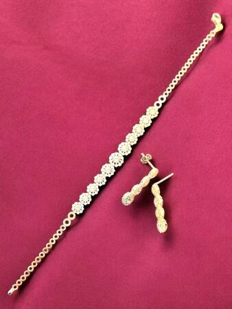 Taşlı Altın Takı Seti - 7