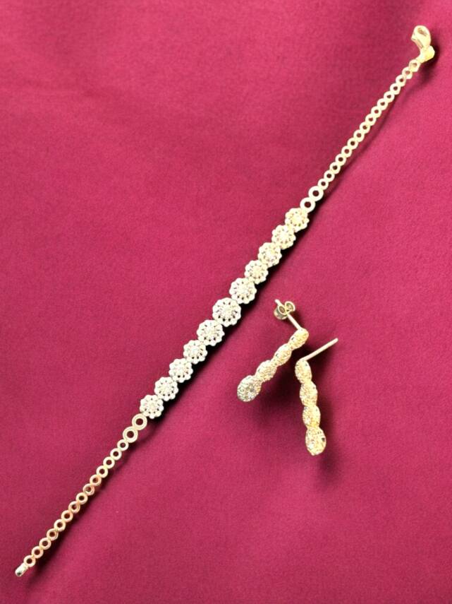 Taşlı Altın Takı Seti - 7