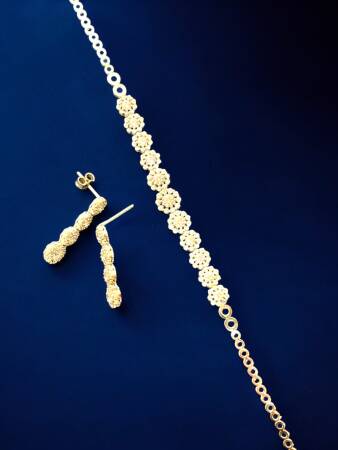 Taşlı Altın Takı Seti - 6