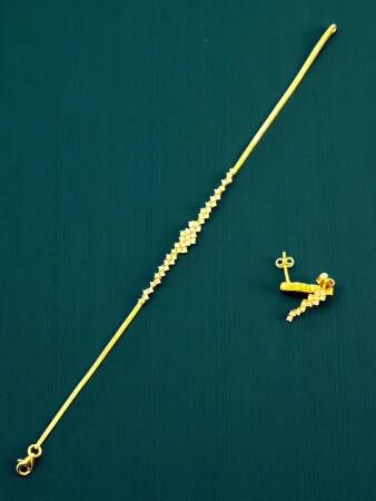 Taşlı Altın Takı Seti - 7