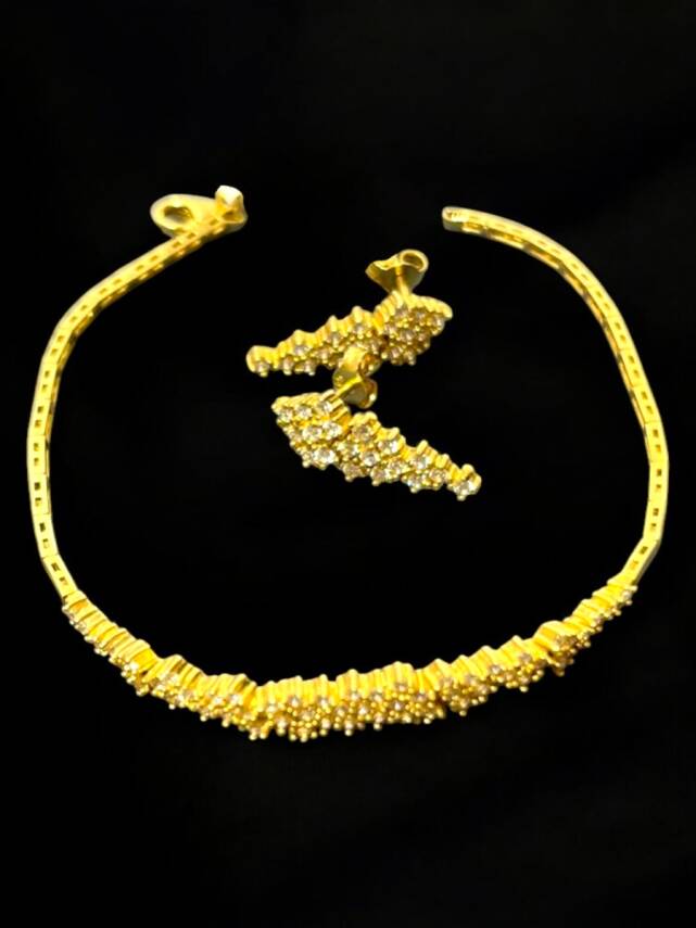 Taşlı Altın Takı Seti - 7
