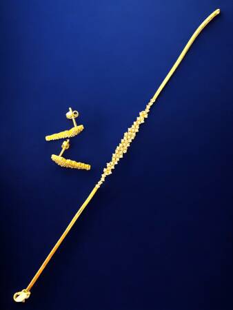 Taşlı Altın Takı Seti - 4