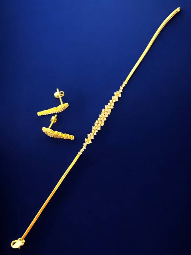 Taşlı Altın Takı Seti - 4