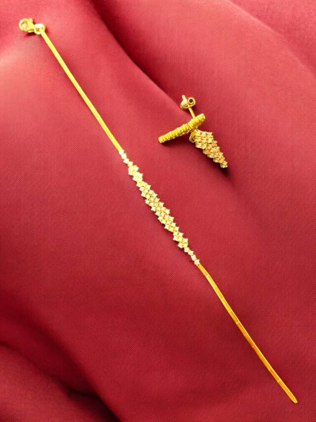 Taşlı Altın Takı Seti - 6