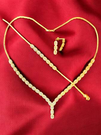 Taşlı Baget Model Altın Takı Seti - 5