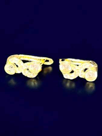 Taşlı Sonsuzluk Model Altın Çocuk Küpe - 7