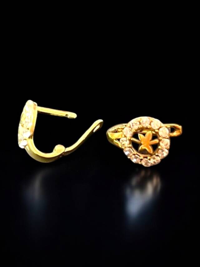 Taşlı Yusufçuk Model Altın Çocuk Küpe - 6