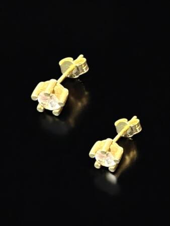 Tektaş Model Altın Top Küpe - 4