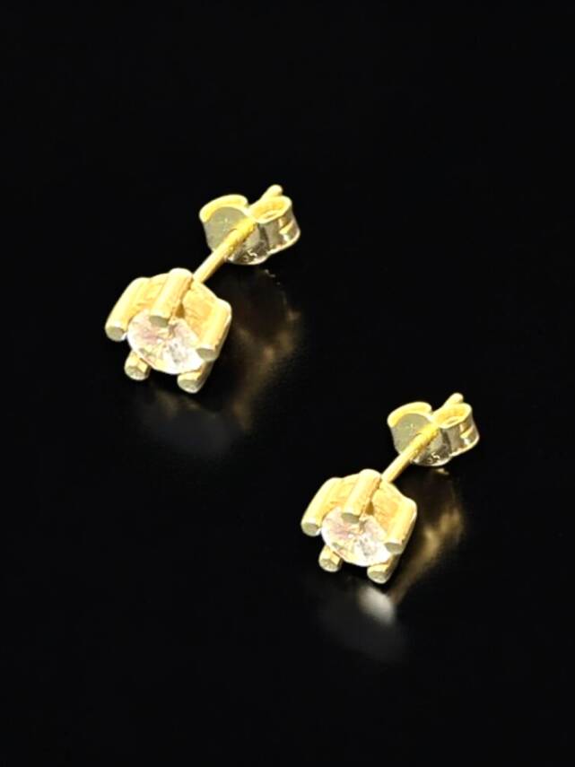 Tektaş Model Altın Top Küpe - 4