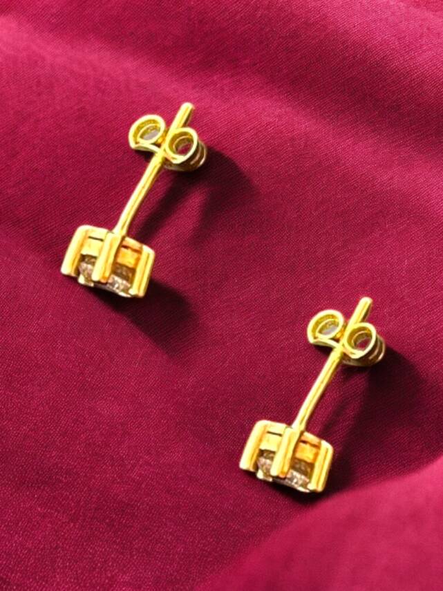 Tektaş Model Altın Top Küpe - 7