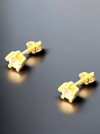 Tektaş Model Altın Top Küpe - 6