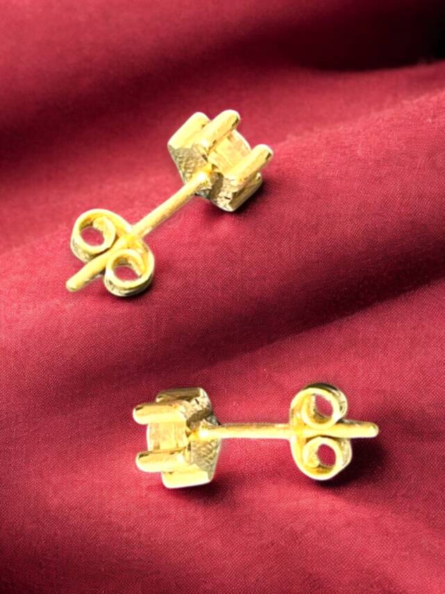 Tektaş Model Altın Top Küpe - 5