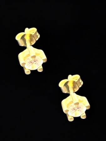 Tektaş Model Altın Top Küpe - 2