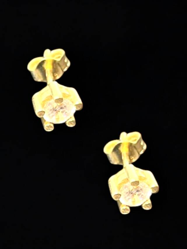 Tektaş Model Altın Top Küpe - 2