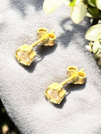 Tektaş Model Altın Top Küpe - 3